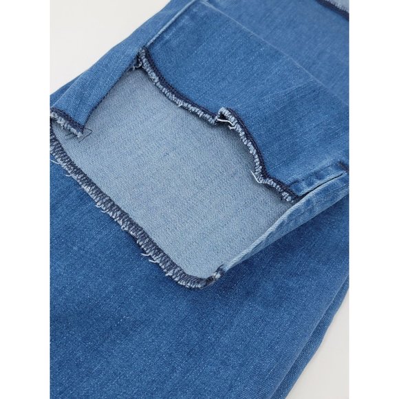 Good American Good Waist Size 24 Denim Blue‎ Jeans Blue Skinny Raw Hem - Picture 4 of 10